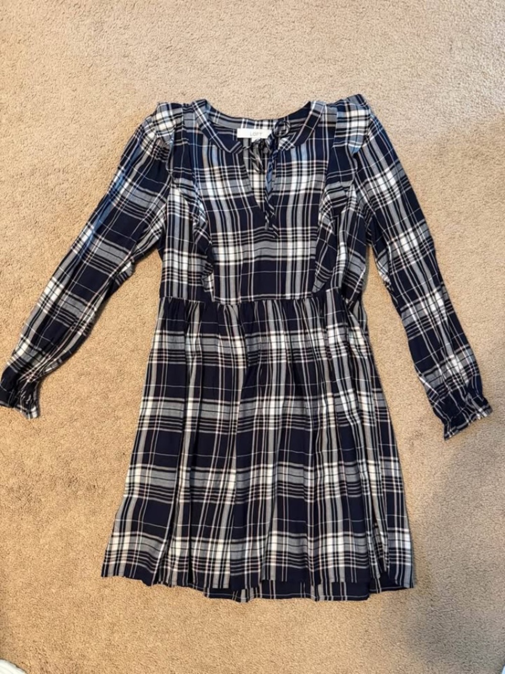 NEW! Navy plaid dress